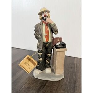 Vintage‎ Flambro Clown Figurine collectible Emmett Kelly Jr With Tag